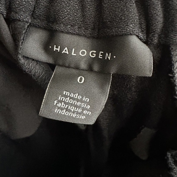 NWOT Halogen High Waist Trouser Pants Straight Leg Pull On Women's Black Size 0 - Picture 5 of 6